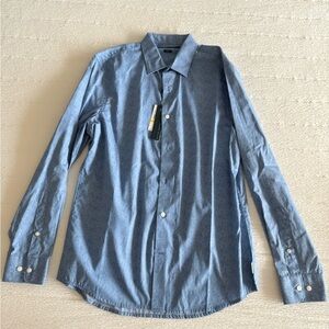 Perry Ellis Blue Casual Button Down Shirt M
